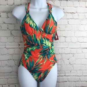 Merona One Piece Palm Print Swift Suit